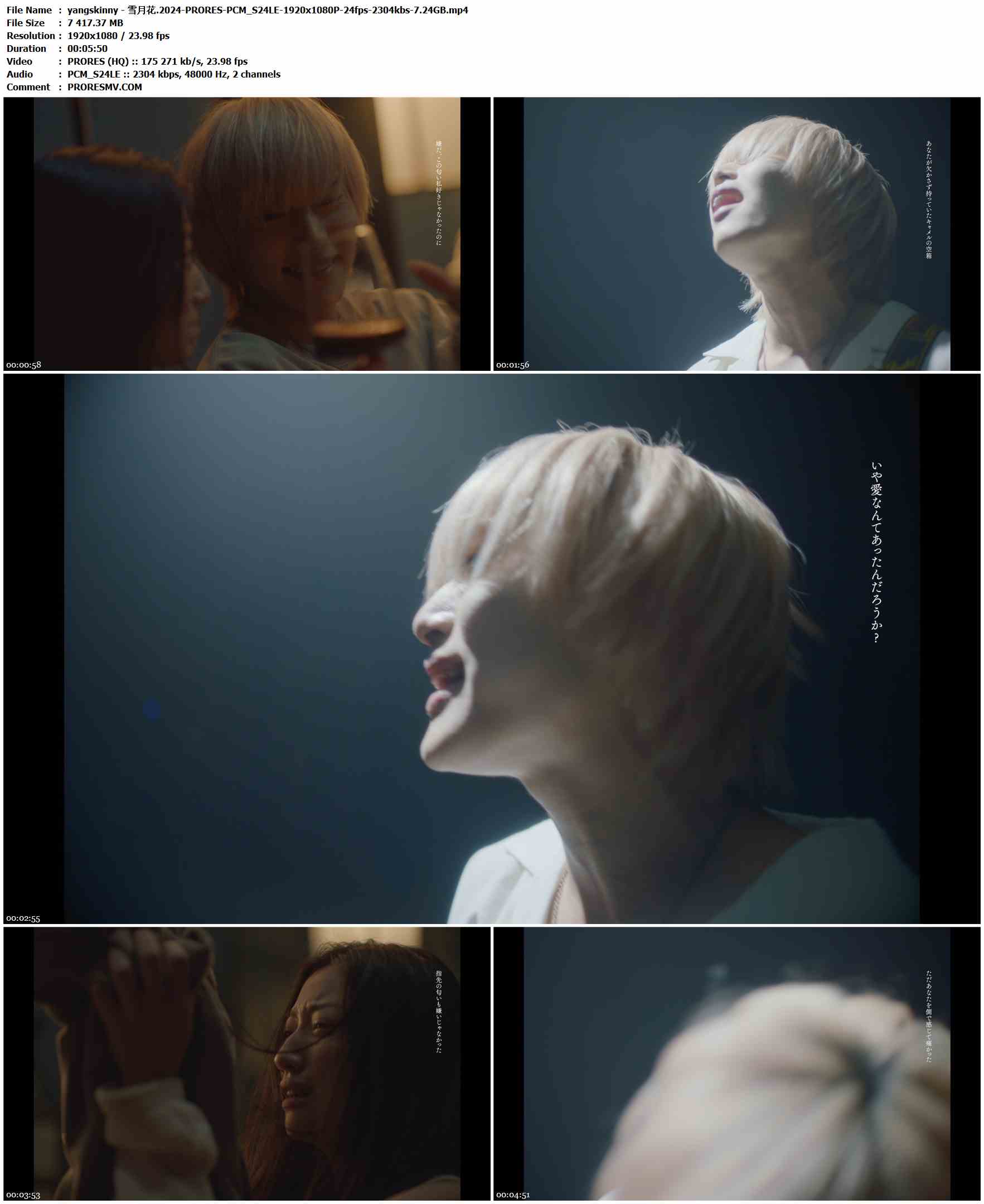 yangskinny - 雪月花.2024-PRORES-PCM_S24LE-1920x1080P-24fps-2304kbs-7.24GB官方MV_高清MV